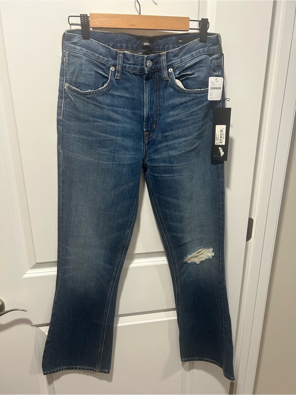 Women’s EDWIN - Free People - Averi Medium Wash Flare Denim Jeans - Sz 27 - NWT